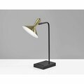 Haz 7 x 13 x 21.75 in. Black Metal LED Desk Lamp HA3099691